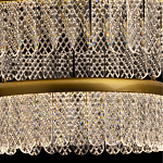 Люстра двухъярусная с золотого цвета и прозрачными подвесками Pettico варинант исполнения - 5 | Loft Concept в Липецке