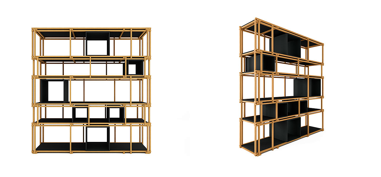 Стеллаж кубические сечения Yuen Стеллаж кубические сечения Yuen - Loft-Concept в Липецке