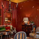 Обои с вышивкой ручной работы Ceres Original colourway on wool sateen варинант исполнения - 2 | Loft Concept в Липецке