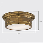 Потолочный светильник круглый цвета состаренная латунь Modern Simple Ceiling Light варинант исполнения - 5 | Loft Concept в Липецке