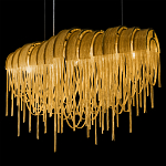 Люстра подвесная с металлическими цепочками и изогнутыми металлическими дугами 72 см Atlantis Chain варинант исполнения - 19 | Loft Concept в Липецке