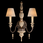 Бра с двумя конусовидными белыми тканевыми абажурами Terrain варинант исполнения - 2 | Loft Concept в Липецке