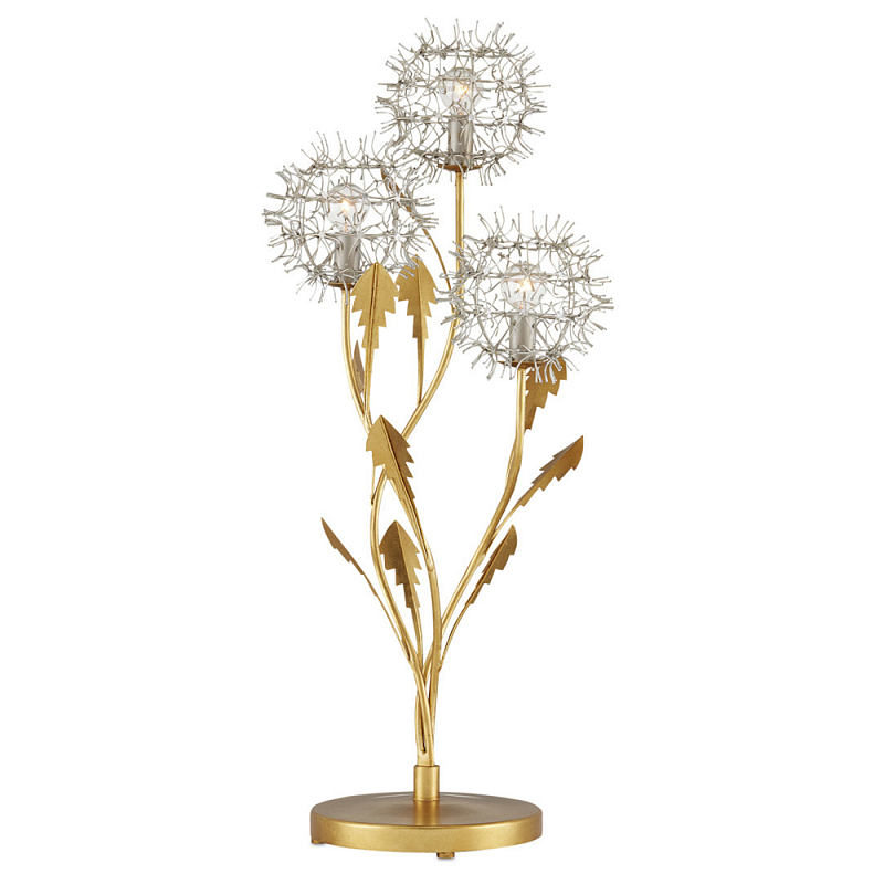 Настольная лампа в виде цветка одуванчика Hanging Dandelion Золотой Серебряный в Липецке | Loft Concept 