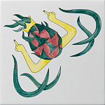 Плитка дизайнерская Драконий фрукт варинант исполнения - 2 | Loft Concept в Липецке