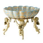 Чаша с орнаментом на бронзовых ножках в виде ангелов Eden Garden варинант исполнения - 1 | Loft Concept в Липецке