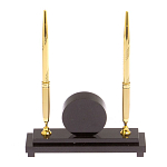 Часы настольные с двумя ручками из натурального камня Stone Clock варинант исполнения - 7 | Loft Concept в Липецке