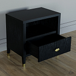 Прикроватная тумбочка с полкой Elsa Dreams Black варинант исполнения - 2 | Loft Concept в Липецке