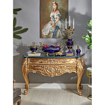 Подсвечник из темно-синего фарфора с бронзовыми элементами и цветами Eden Garden варинант исполнения - 3 | Loft Concept в Липецке