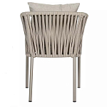 Стул серо-бежевый с декоративным плетением на спинке и подлокотниках Chair Weave варинант исполнения - 4 | Loft Concept в Липецке