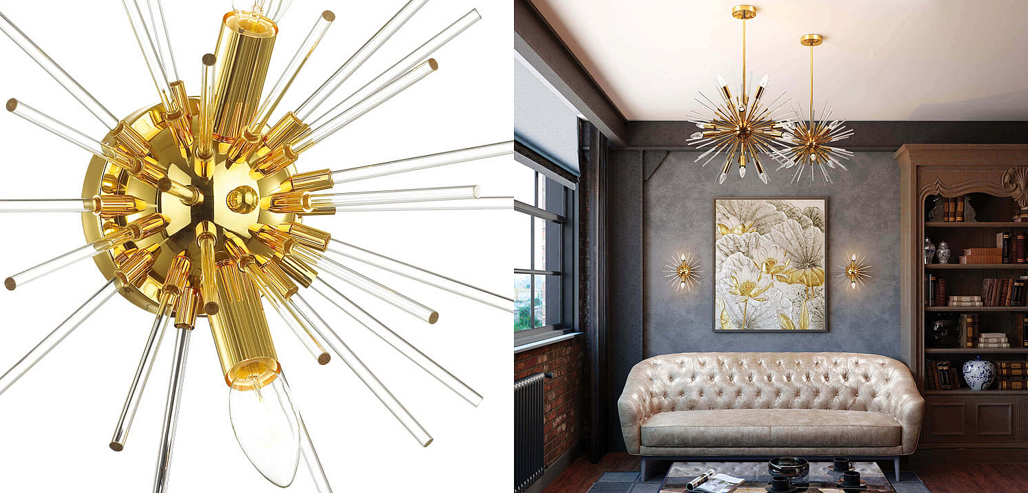 Бра Varg Sputnik Sconce Gold Бра Varg Sputnik Sconce Gold - Loft-Concept в Липецке