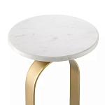 Столик приставной с овальным золотым основанием Oval Gold Base варинант исполнения - 2 | Loft Concept в Липецке