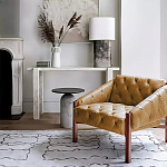 Дизайнерский журнальный стол с чёрной круглой столешницей Visanyp варинант исполнения - 3 | Loft Concept в Липецке