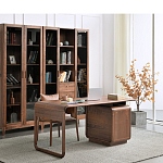 Стол рабочий округлой формы с 3-мя ящиками  Working Moonnut Table варинант исполнения - 3 | Loft Concept в Липецке