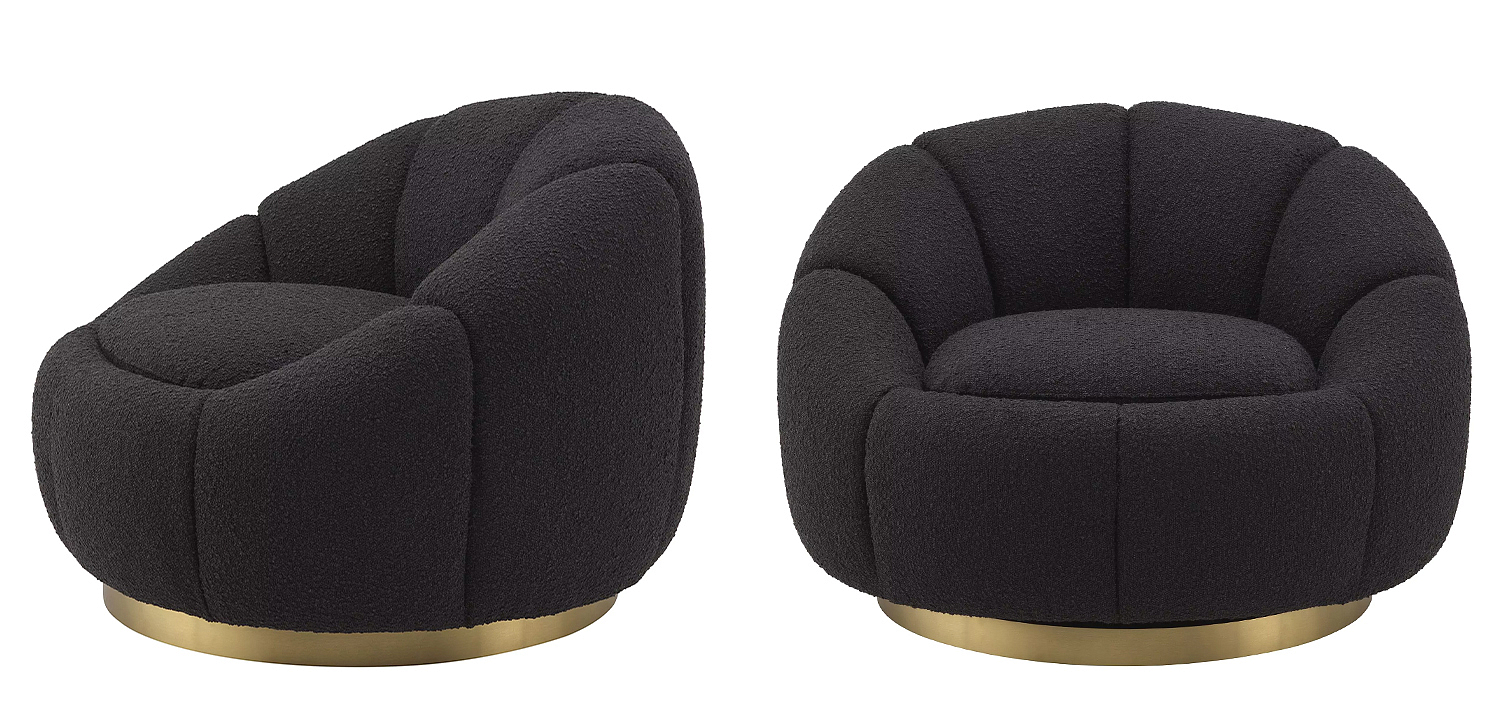 Кресло Eichholtz Swivel Chair Inger Black Кресло Eichholtz Swivel Chair Inger Black - Loft-Concept в Липецке