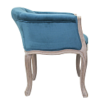 Кресло низкое в стиле прованс Louis French Armchair blue velour варинант исполнения - 1 | Loft Concept в Липецке