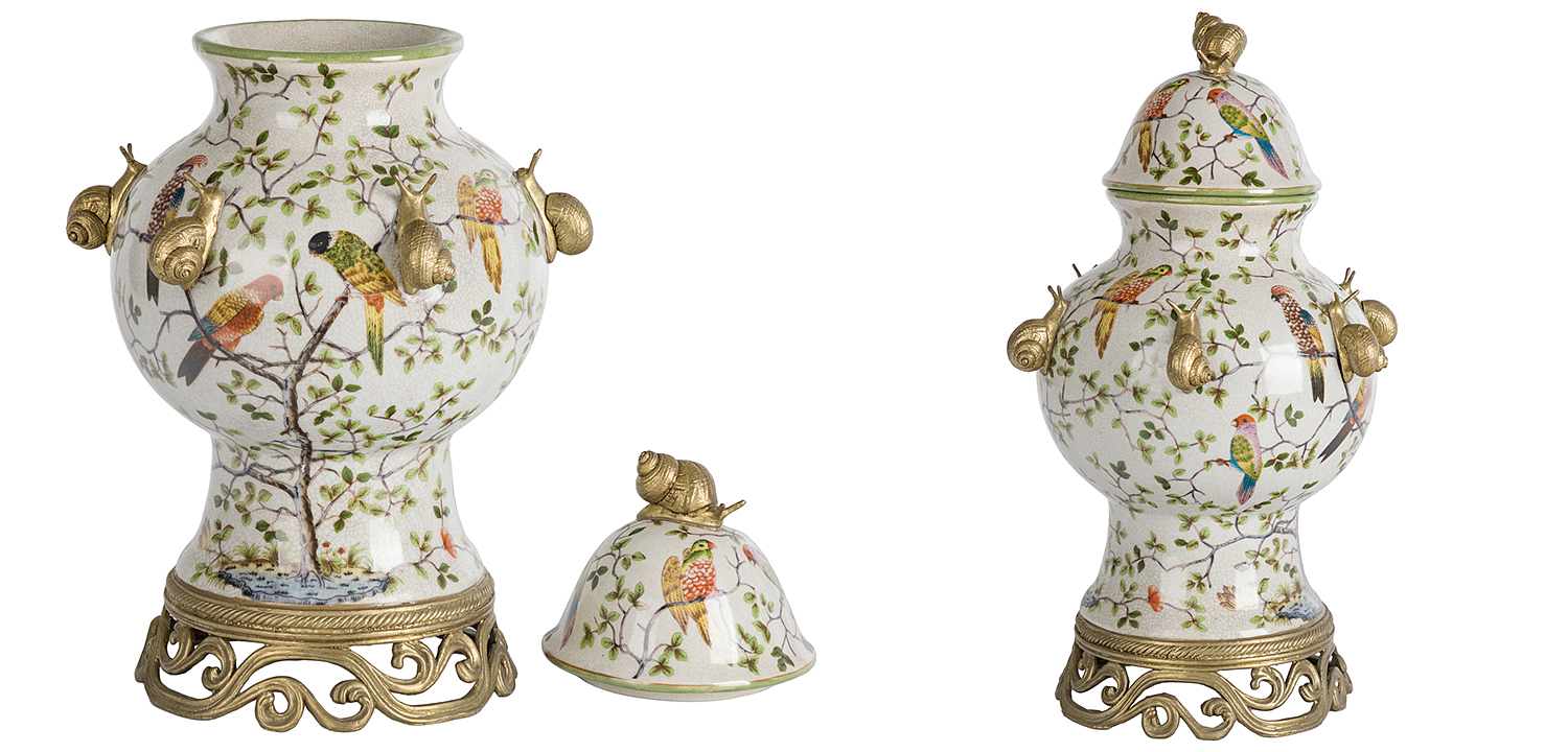 Ваза с крышкой Golden Snails Vase Ваза с крышкой Golden Snails Vase - Loft-Concept в Липецке