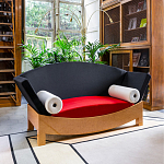 Дизайнерский диван с двумя подушками-валиками Poltronova Mitzi Sofa варинант исполнения - 7 | Loft Concept в Липецке