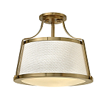 Потолочный светильник со светлым текстильным абажуром Hinkley варинант исполнения - 5 | Loft Concept в Липецке