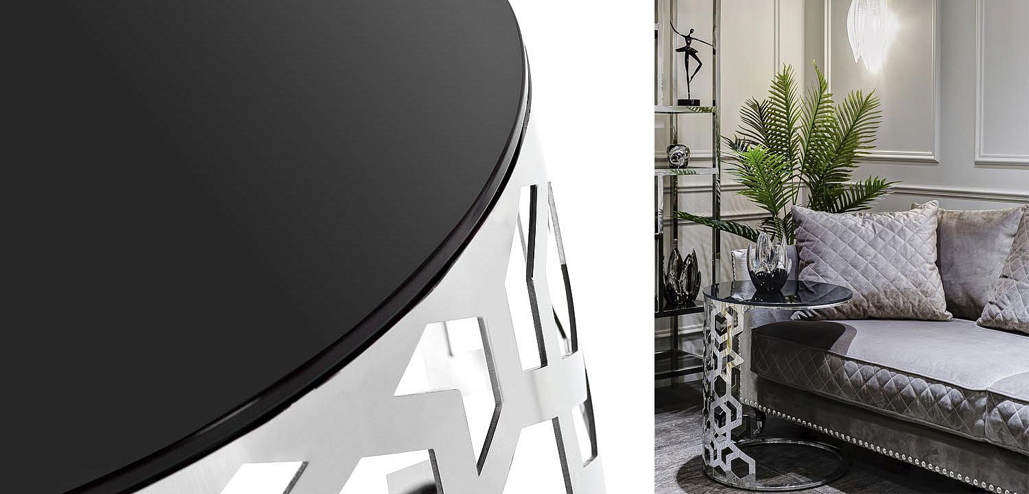 Приставной стол Yen Geometry Side Table silver 60 Приставной стол Yen Geometry Side Table silver 60 - Loft-Concept в Липецке