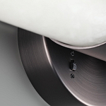 Бра с вытянутым цилиндрическим плафоном из белого алебастра на круглом основании Темная Латунь Cryptocrystalline Stone варинант исполнения - 3 | Loft Concept в Липецке