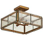 Потолочный светильник квадратный из толстого литого стекла Cast Glass варинант исполнения - 5 | Loft Concept в Липецке