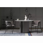 Стул полукруглый с каркасом из металла и мягким сиденьем и спинкой Soft Chenille варинант исполнения - 3 | Loft Concept в Липецке