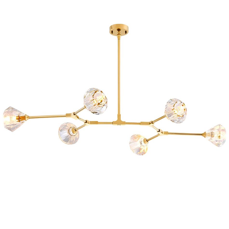 Люстра Chandelier Salasco Gold Золотой Прозрачный (Transparent) Люстра Chandelier Salasco Gold Золотой Прозрачный (Transparent) в Липецке | Loft Concept