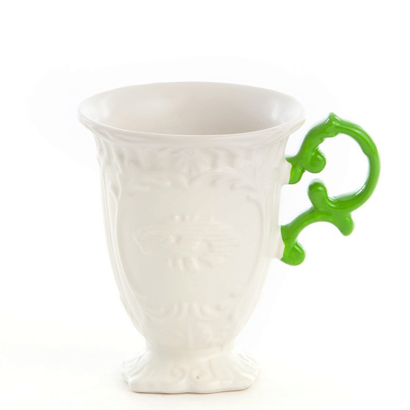 Кружка Seletti I-Mug Green Белый Зеленый Кружка Seletti I-Mug Green Белый Зеленый в Липецке | Loft Concept