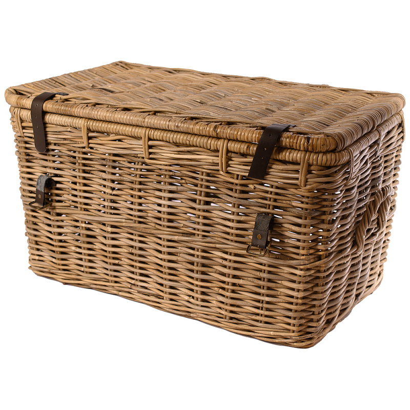 Плетеный сундук Clovis Wicker Chest Коричневый в Липецке | Loft Concept 
