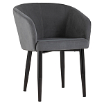 Мягкое кресло на металлических ножках Shaggy Dark Grey варинант исполнения - 1 | Loft Concept в Липецке