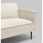 Диван современный вельветовый прямой Worcester Молочный варинант исполнения - 3 | Loft Concept в Липецке