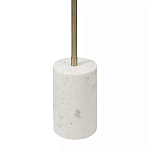 Торшер золотистый с 2-мя подвижными плафонами на белом мраморном основании Streams of Light варинант исполнения - 3 | Loft Concept в Липецке