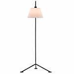 Торшер с черным наклонным корпусом и конусовидным абажуром Black Tripod варинант исполнения - 3 | Loft Concept в Липецке