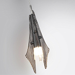 Подвесной светильник с черной металлической основой и рельефным плафоном Glass Pod варинант исполнения - 6 | Loft Concept в Липецке