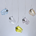 Люстра линейная с 5-ю разноцветными стеклянными плафонами Kaleido варинант исполнения - 4 | Loft Concept в Липецке