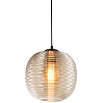 Подвесной светильник со стеклянным рельефным плафоном хром Perforated Glass 25 варинант исполнения - 1 | Loft Concept в Липецке