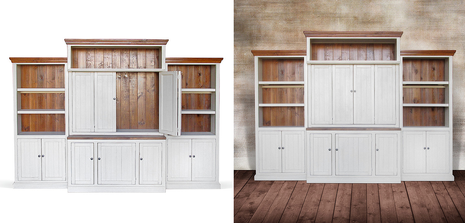 Шкаф-стеллаж Venanzo Provence HARMONIE Weathered White Шкаф-стеллаж Venanzo Provence HARMONIE Weathered White - Loft-Concept в Липецке