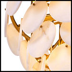 Люстра четырехъярусная с подвесками в форме дисков Cryptocrystalline Stone варинант исполнения - 1 | Loft Concept в Липецке