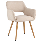 Стул в рогожке бежевого цвета NEASAN STOOL варинант исполнения - 1 | Loft Concept в Липецке