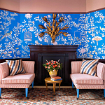 Обои ручная роспись Houghton Canton Blue варинант исполнения - 3 | Loft Concept в Липецке