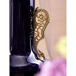 Ваза темно-синяя фарфоровая с бронзовыми ручками и ножками Eden Garden варинант исполнения - 5 | Loft Concept в Липецке