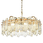 Люстра подвесная круглая с хрустальными овальными подвесками Harmonica варинант исполнения - 1 | Loft Concept в Липецке