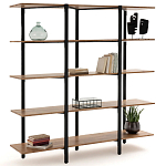 Стеллаж из массива дуба и стали Robson Rack Industrisal Metal Rust варинант исполнения - 2 | Loft Concept в Липецке