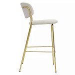 Стул барный широкой полукруглой спинкой на золотистых ножках Chair Smooth Shapes варинант исполнения - 2 | Loft Concept в Липецке