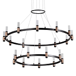 Люстра подвесная с двумя круглыми ярусами и цилиндрическими плафонами Arnaut Light варинант исполнения - 1 | Loft Concept в Липецке