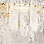 Люстра круглая с прозрачными стержнями разной длины Textured Glass Chandelier варинант исполнения - 4 | Loft Concept в Липецке