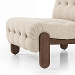 Кресло с деревянным каркасом и обивкой из ткани букле Medieval Furniture варинант исполнения - 4 | Loft Concept в Липецке