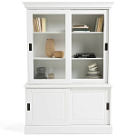 Витрина с раздвижными дверцами Wells Glass Showcase White варинант исполнения - 2 | Loft Concept в Липецке