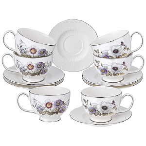 Чайный набор из фарфора с рисунком цветов 280 мл Garden Whisper Porcelain Set