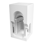 Встраиваемый в стену гипсовый светильник под покраску с арками и рельефными колоннами Antiquity Athena варинант исполнения - 2 | Loft Concept в Липецке